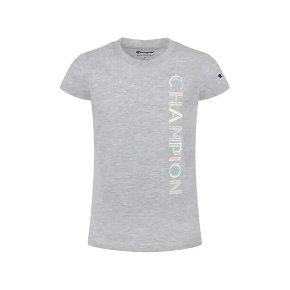CHAMPION Big Girls Short Sleeves T-shirt -‎ Gray/Size L